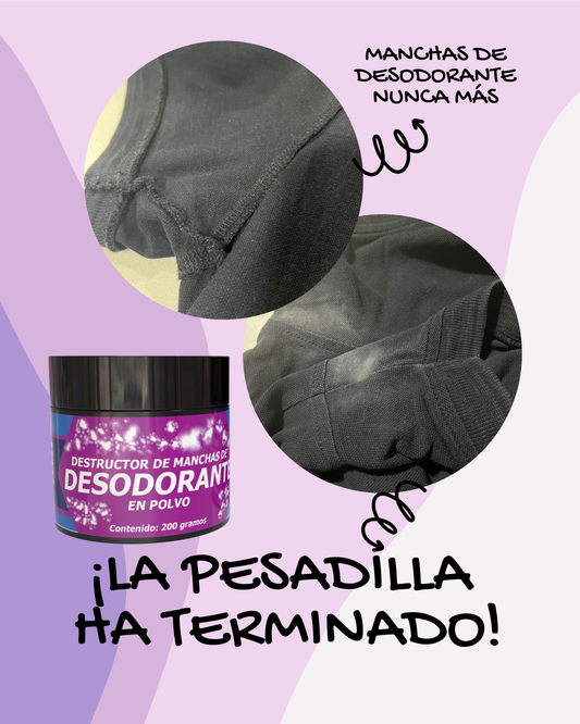 Promo x 2 Quitamanchas DESODORANTE en polvo x 200gramos c/u
