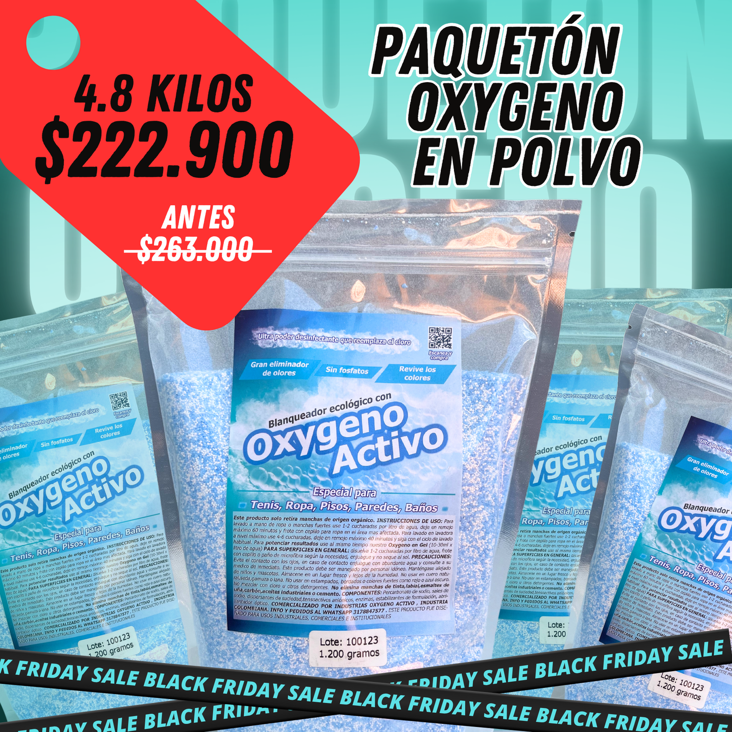 PAQUETÓN Oxygeno en polvo